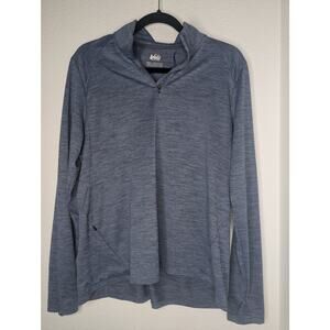 REI Co-Op Women 1/4 Zip Longsleeve Purple L Gorpcore Outdoor